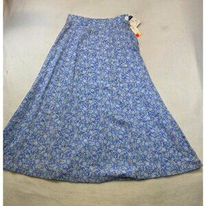 Vintage David Brooks Floral Maxi Skirt 8 Blue Romantic Cottagecore Boho Feminine